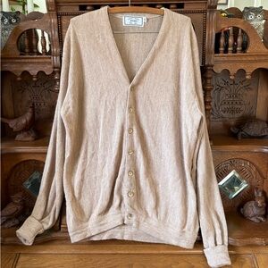 Vintage Jersild Tan Button-Up Knit Cardigan Size XXL